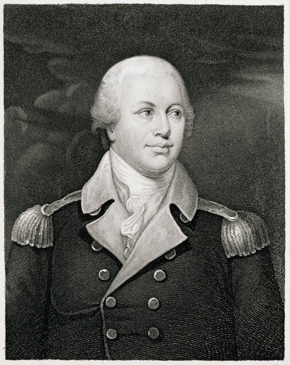 Generalmajor Nathaniel Greene (1742-86), graviert von John B. Forrest von John Trumbull