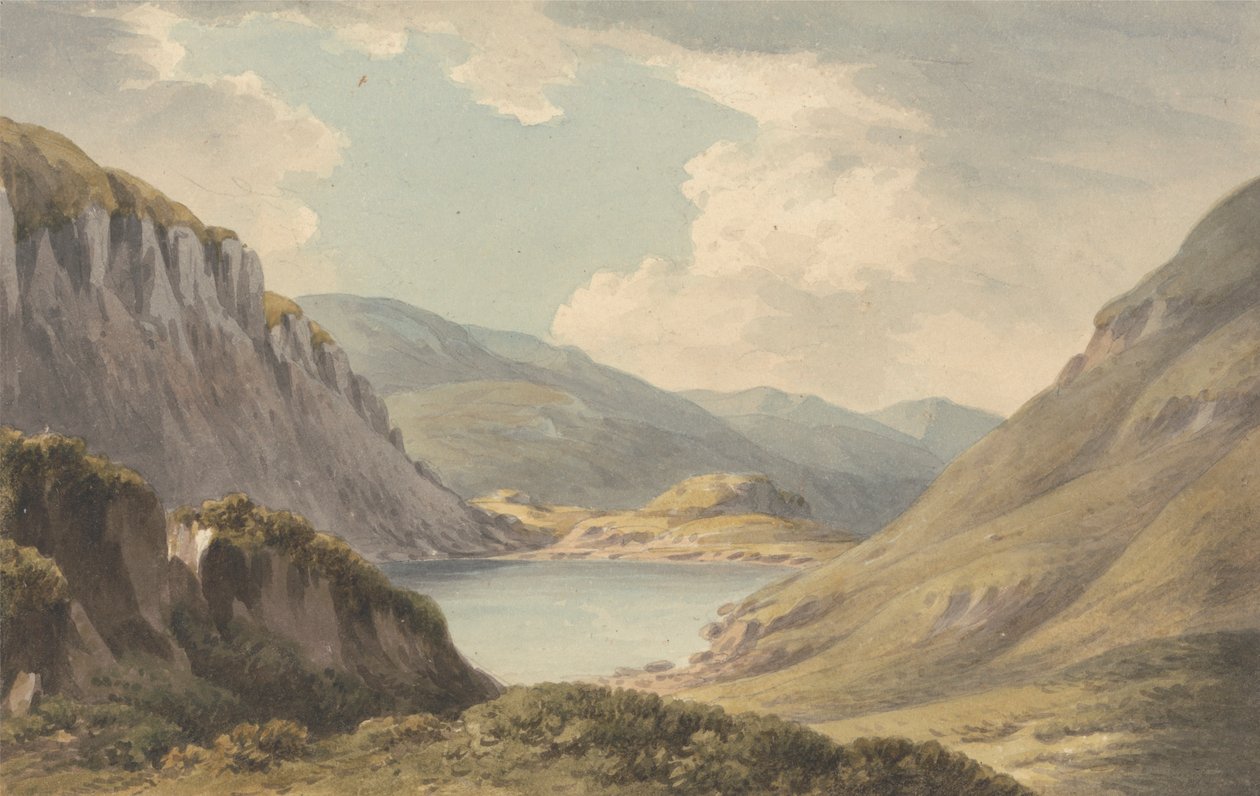 Llyn Geirionedd nicht weit von Trefriew, am Fluss Conway, Carnarvonshire von John Warwick Smith