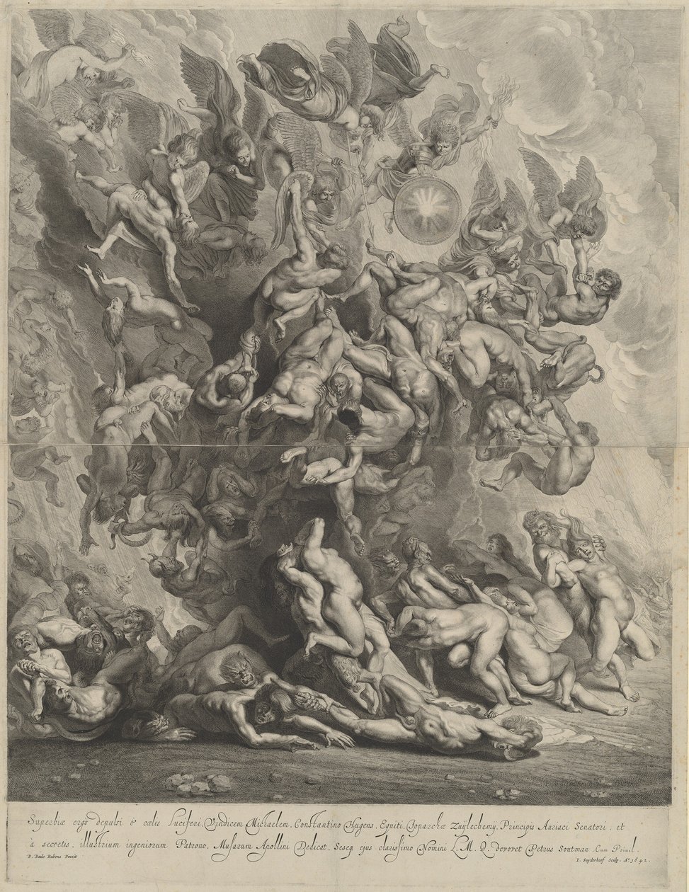 Der Fall der Verdammten von Jonas Suyderhoff, after Sir Peter Paul Rubens