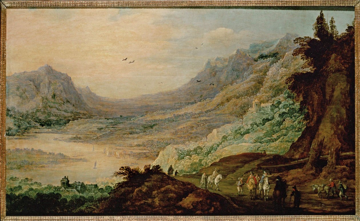 Landschaft mit Flusstal von Joos de (follower of) Momper
