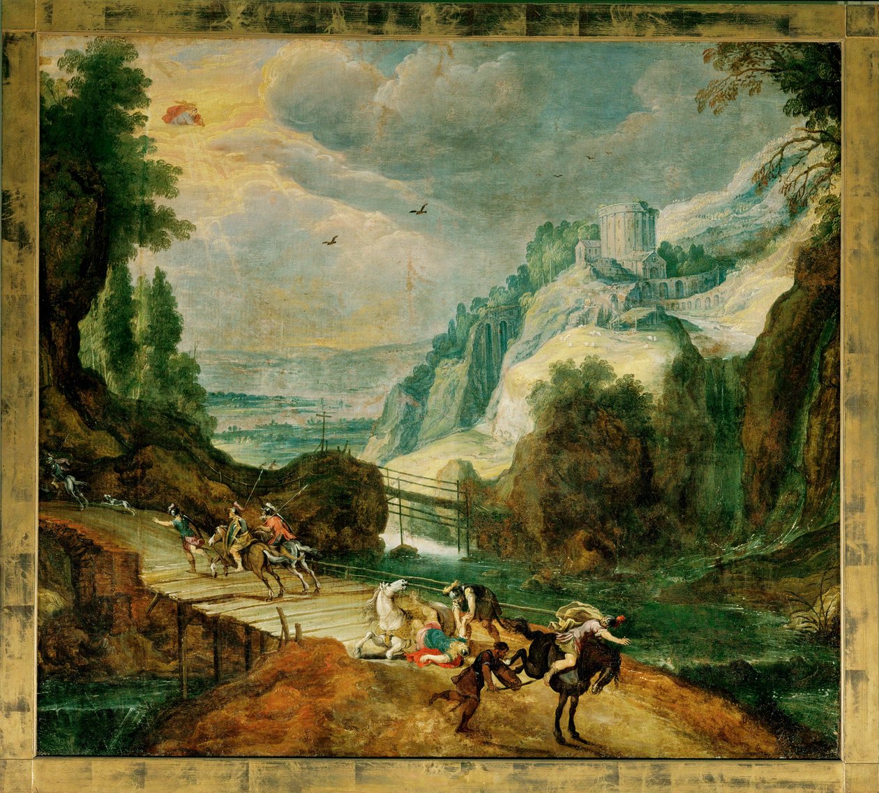 Landschaft mit der Bekehrung des Heiligen Paulus von Joos or Josse de The Younger Momper
