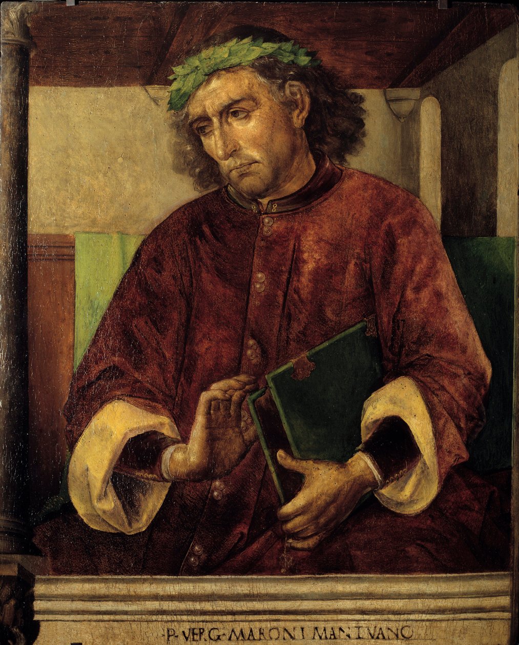 Porträt von Vergil (Virgilio, 70-19 v. Chr.), römischer Dichter und Schriftsteller. Gemälde von Justus von Gent (1435-1480) von Joos van Gent (fl.1460 75)