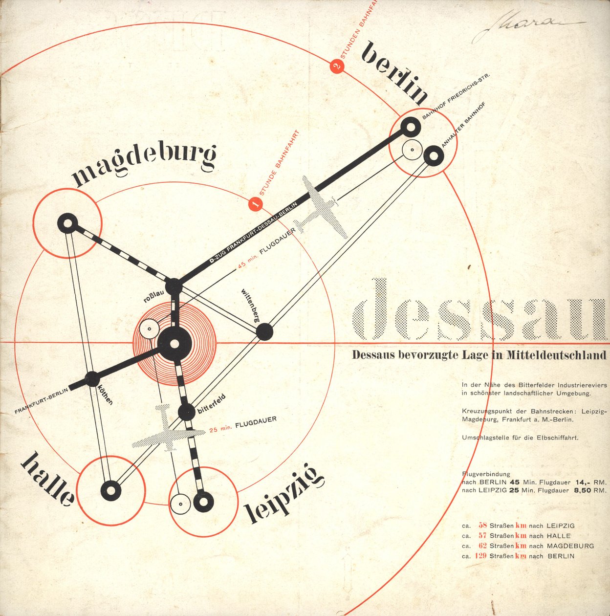 Dessau: auf dem Boden alter Kultur, 1931 von Joost Schmidt