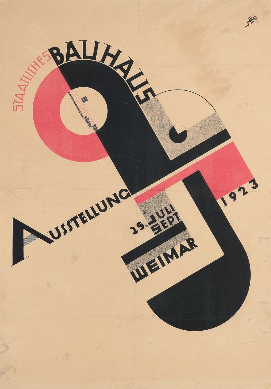Plakat für die Staatliche Bauhaus-Ausstellung 1923 von Joost Schmidt
