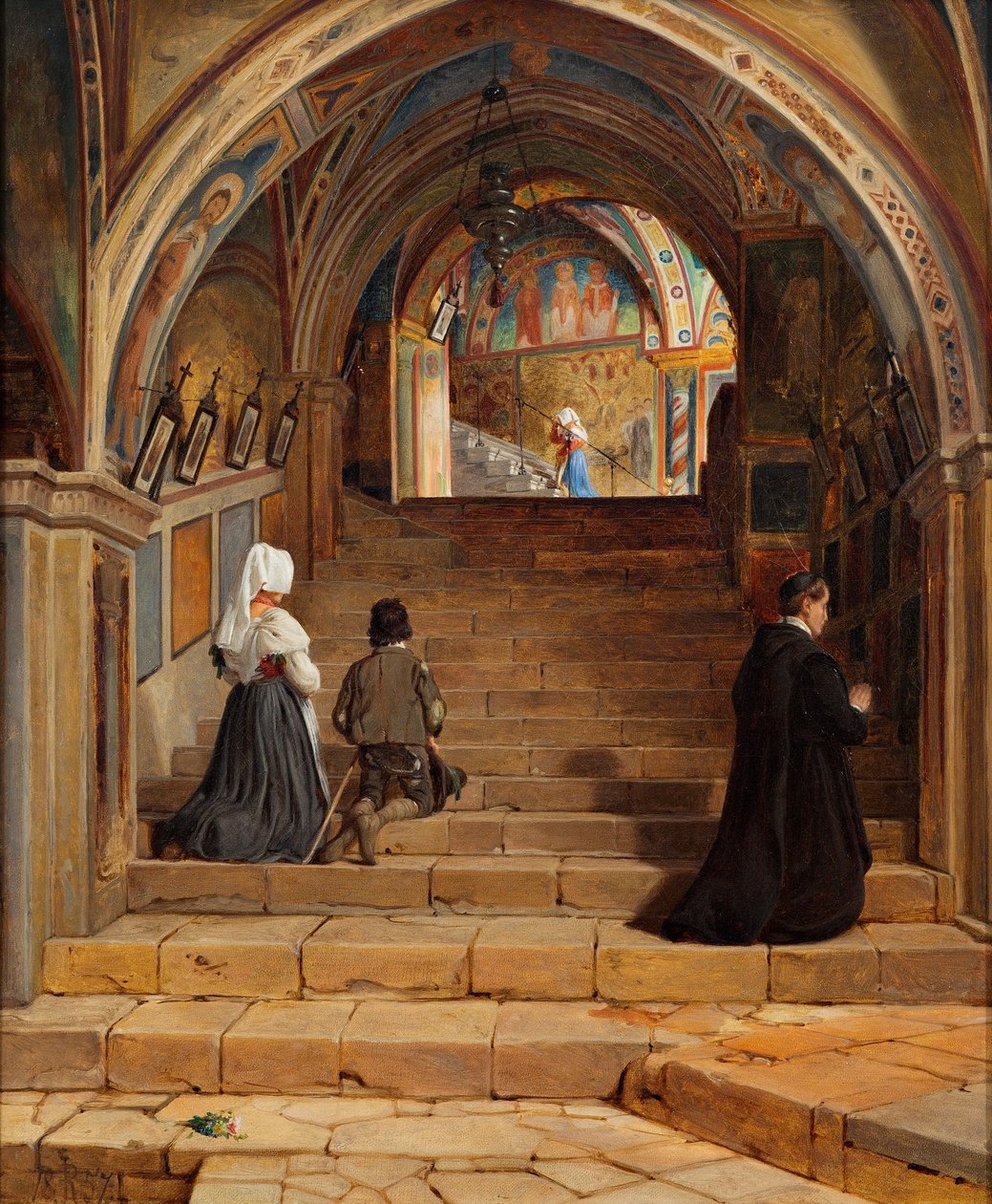 Die Heilige Treppe im Kloster San Benedetto bei Subiaco von Jorgen Roed