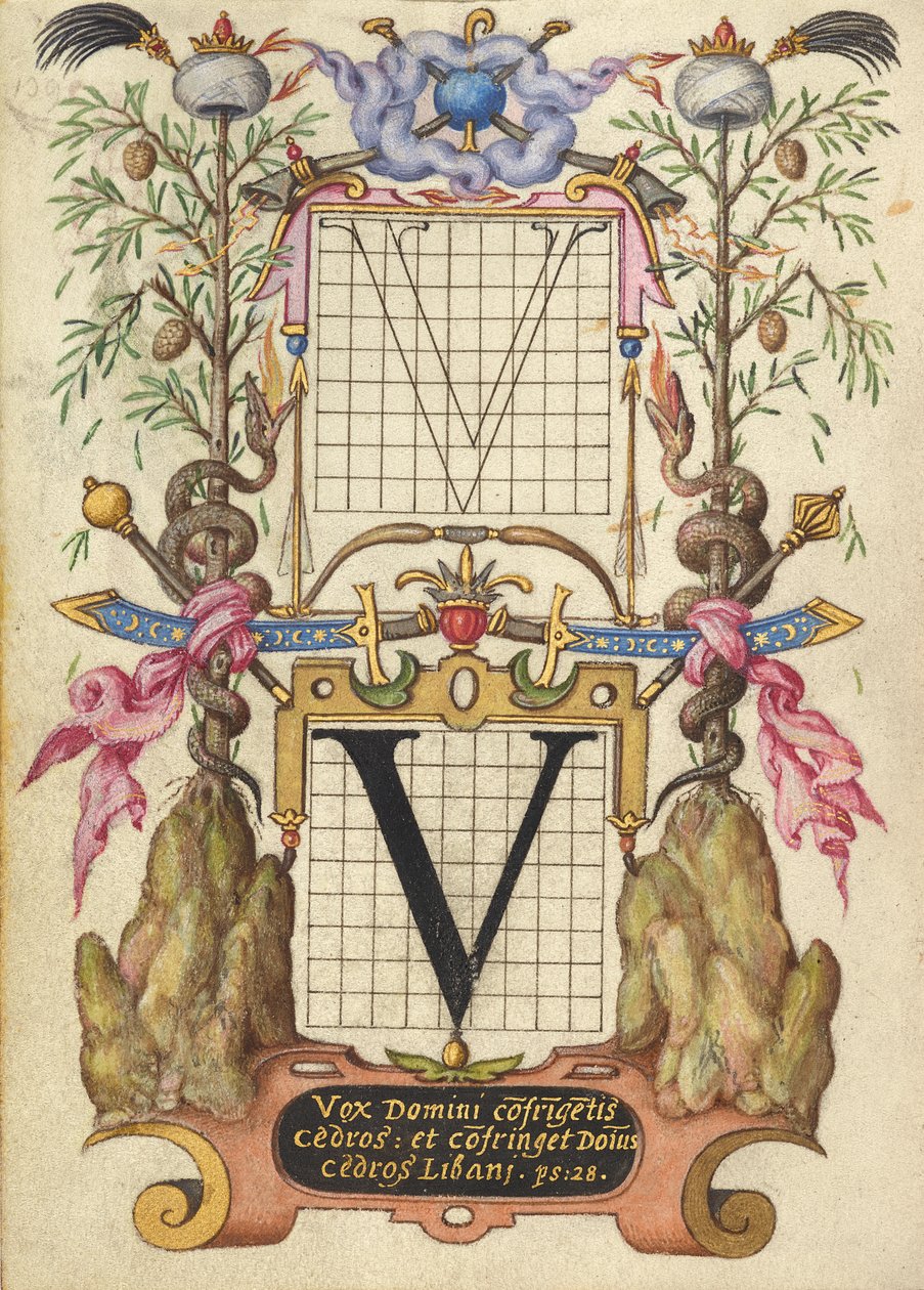 Anleitung zum Erstellen des Buchstabens V von Joris Hoefnagel