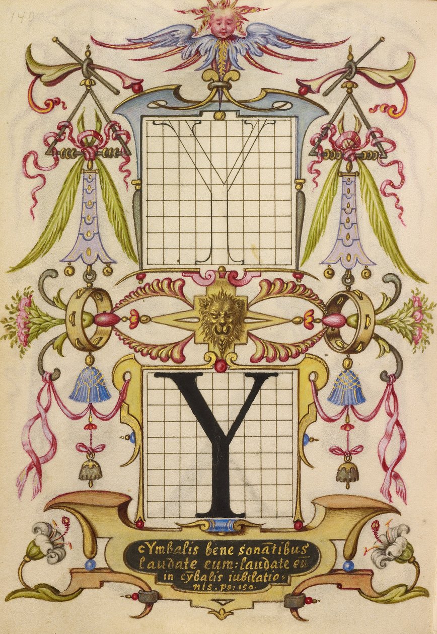 Ungarisch - Anleitung zum Erstellen des Buchstabens Y - Google Art Project von Joris Hoefnagel