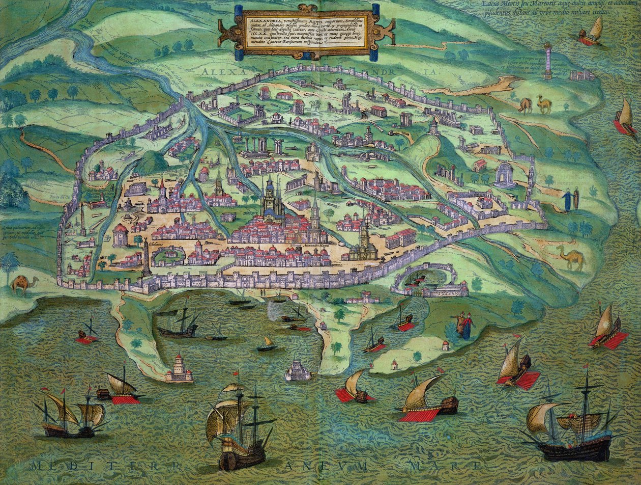 Karte von Alexandria, aus 