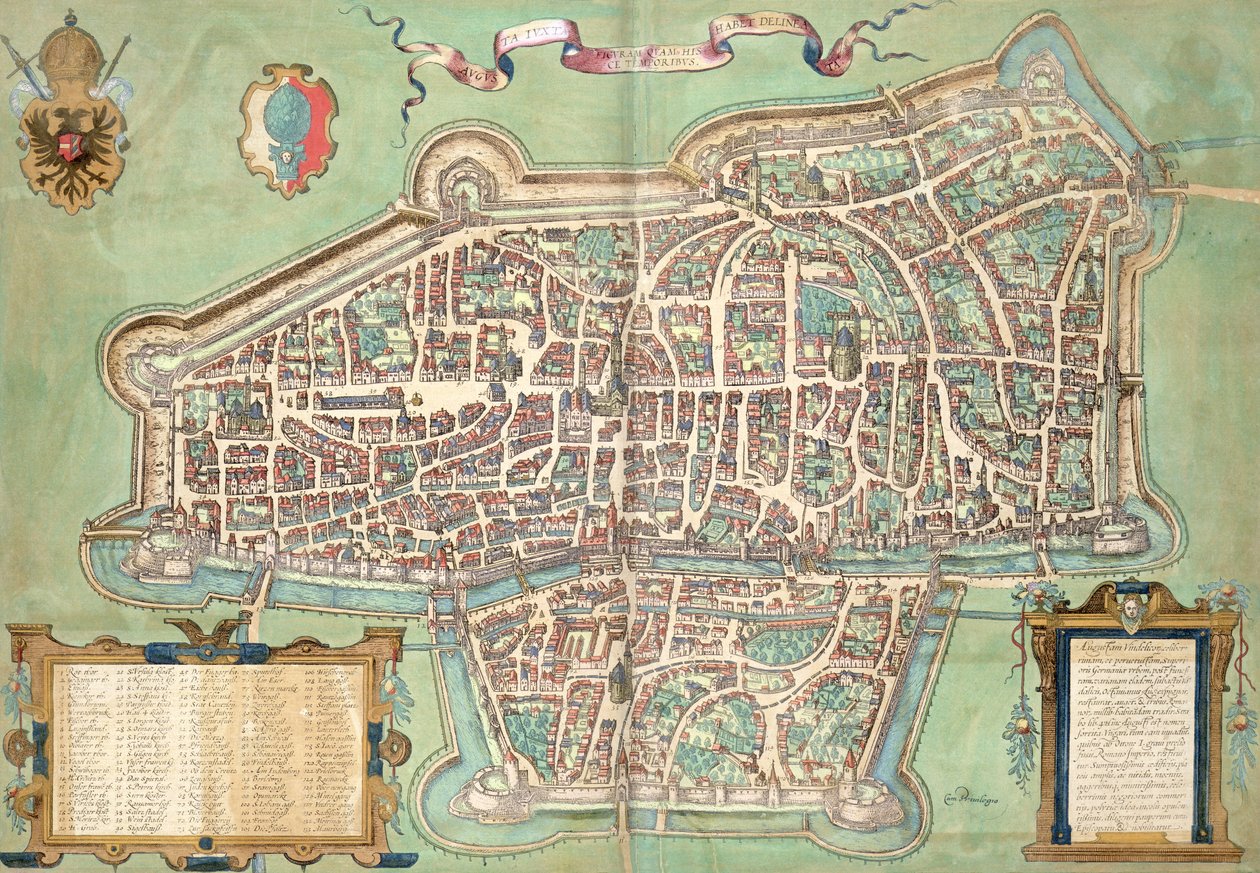 Karte von Augsburg, aus 