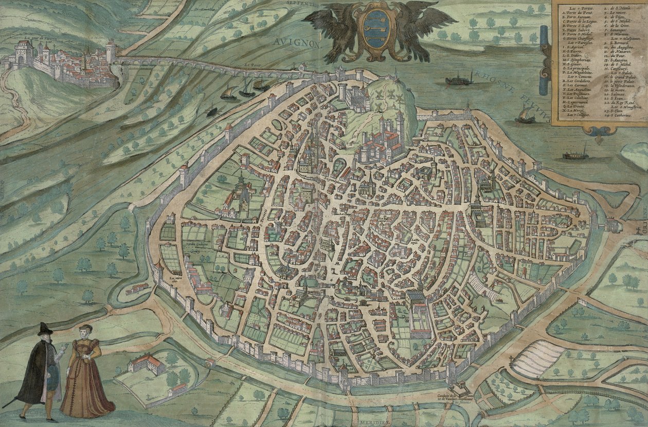 Karte von Avignon, aus 