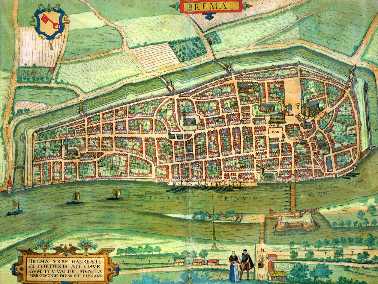 Karte von Bremen, aus 