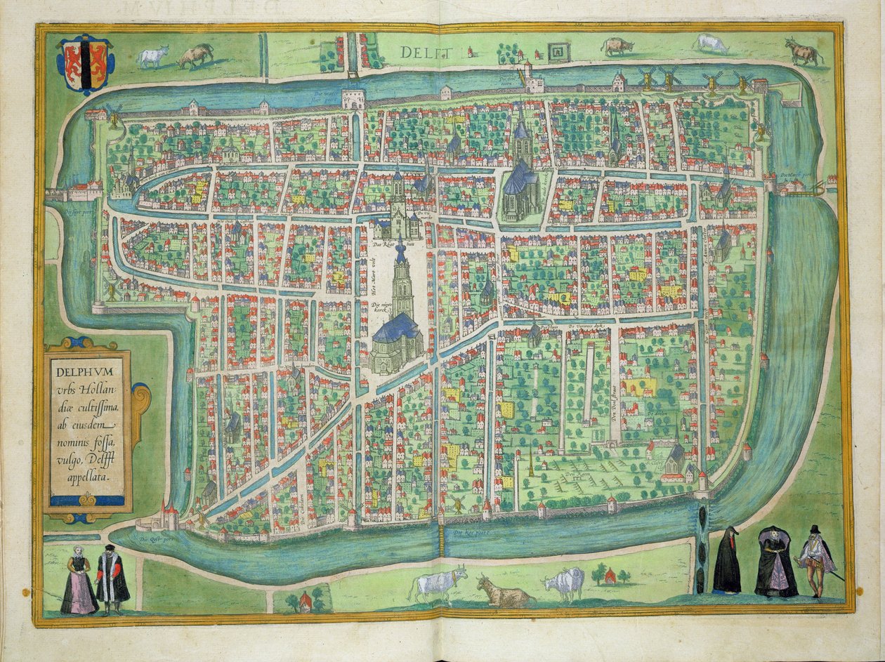 Karte von Delft, aus 