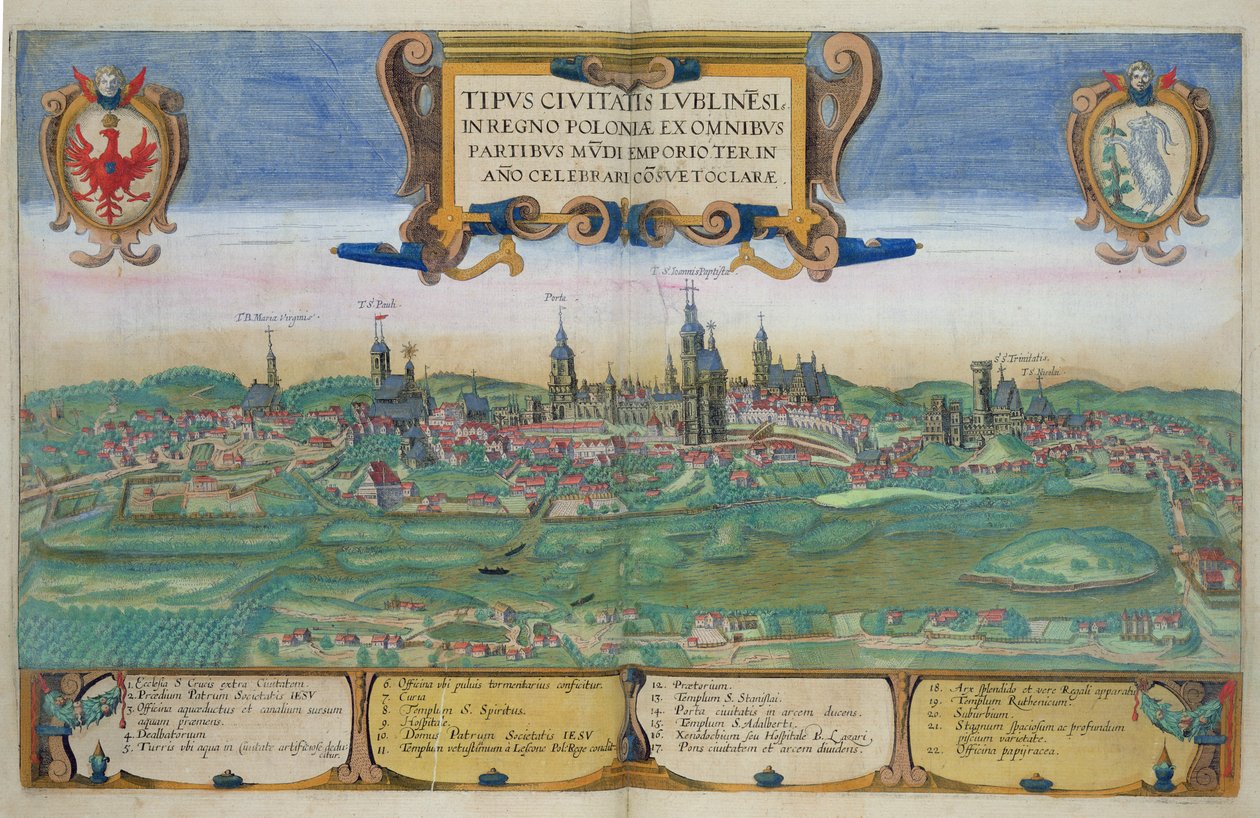 Karte von Lublin, aus 