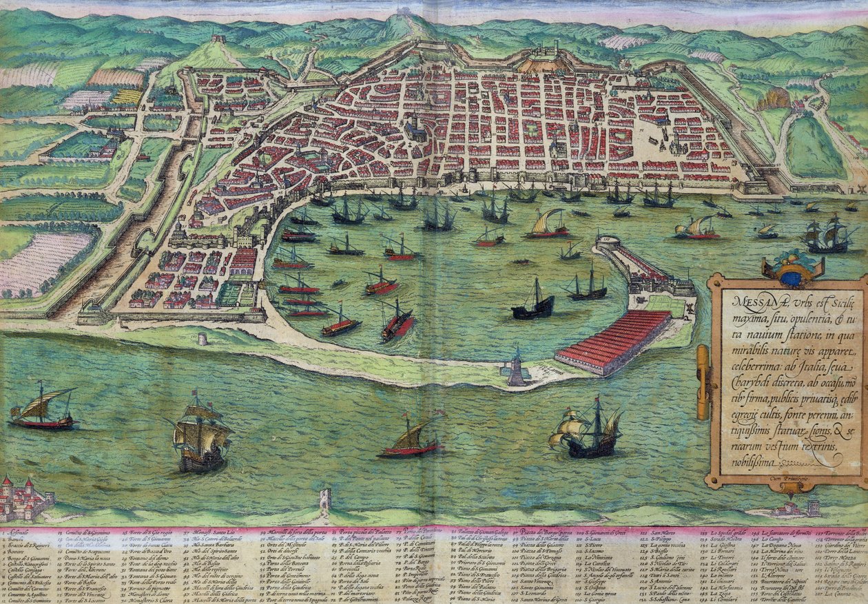 Karte von Messina, aus 