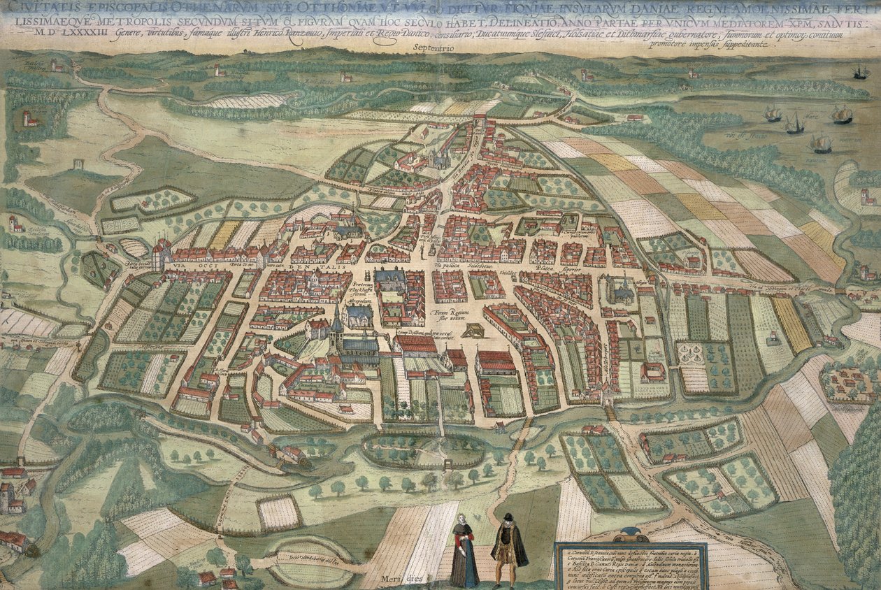 Karte von Odense, aus 