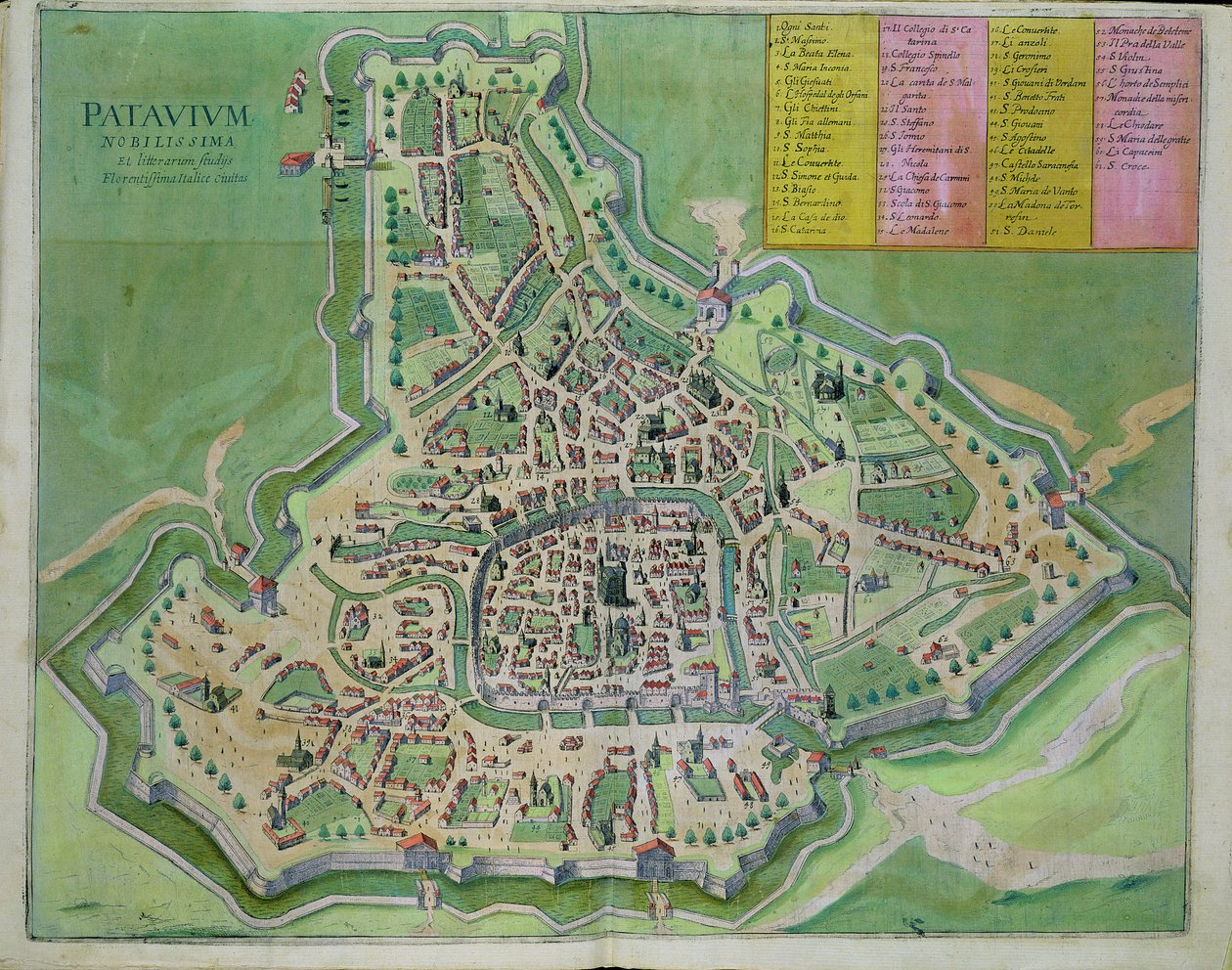 Karte von Padua, aus 