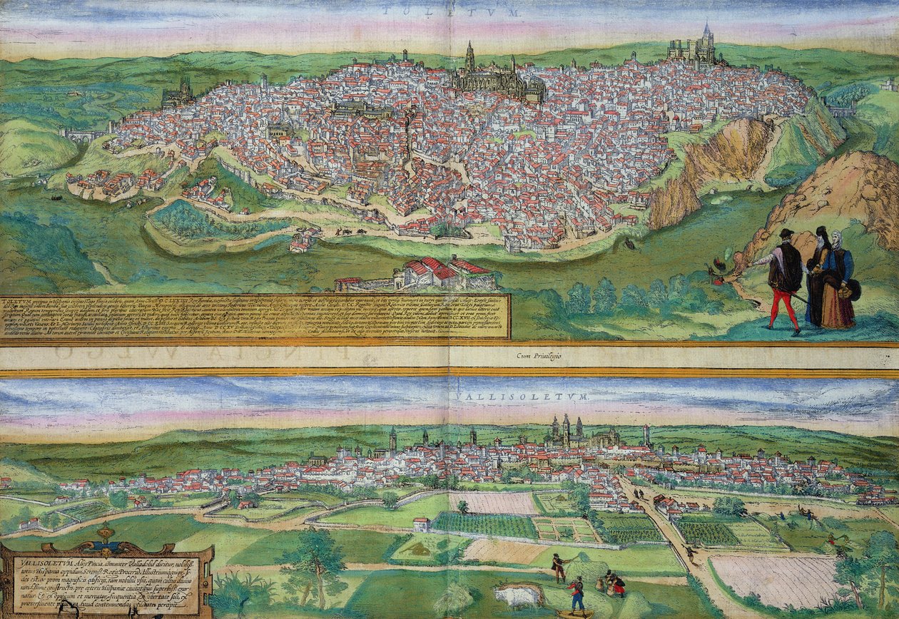 Karte von Toledo und Valladolid, aus 
