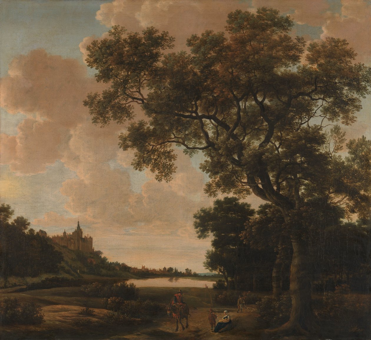 Landschaft mit der Schwanenburg, Kleve von Joris van der Haagen