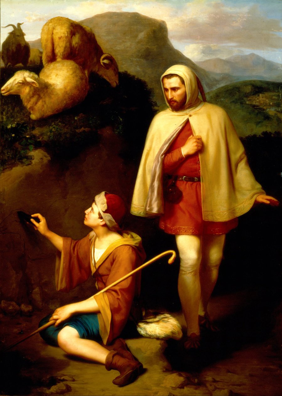 Giotto und Cimabue von José María Obregón