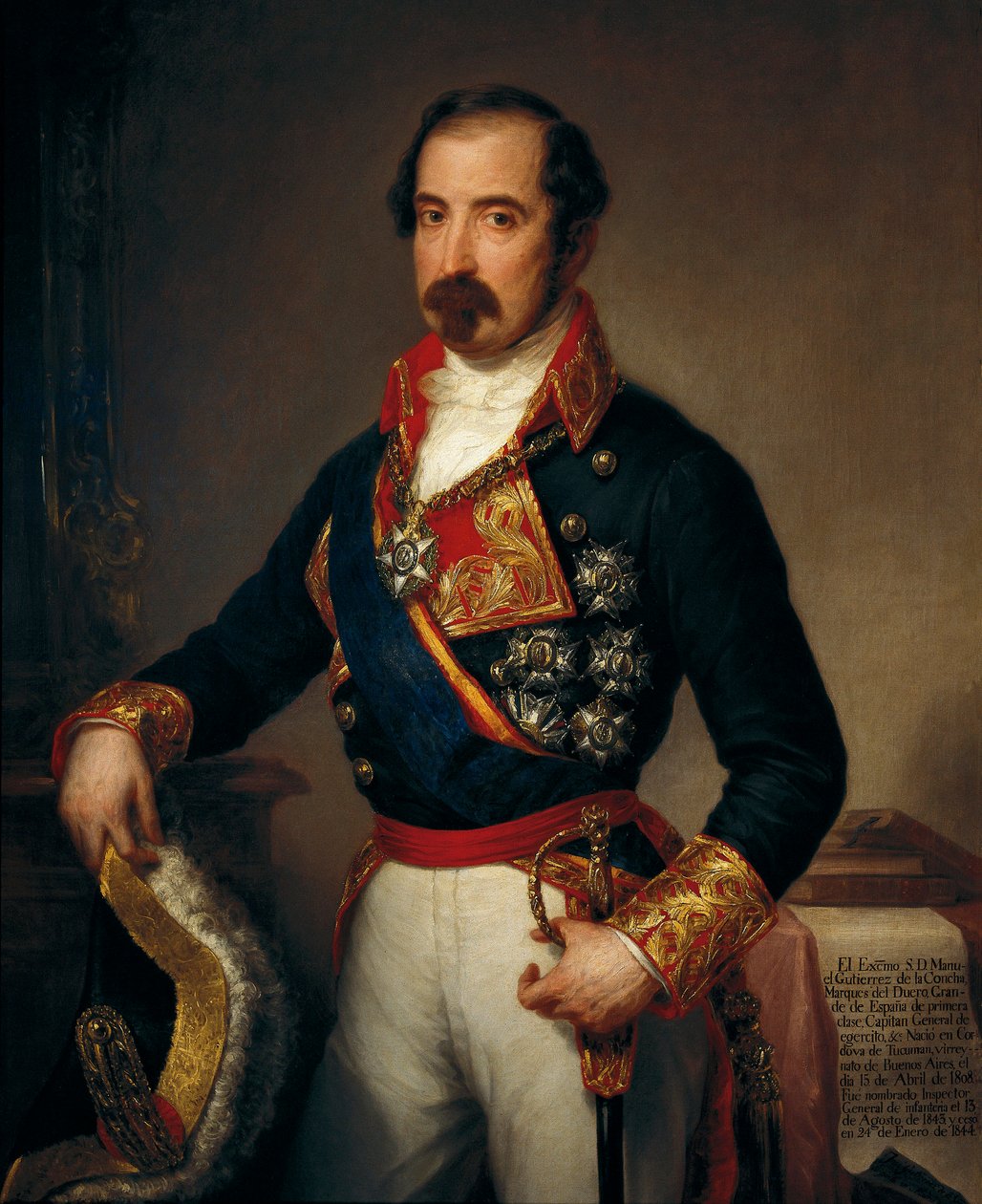 Porträt von Manuel Gutierrez de la Concha i Irigoyen, Marquis del Duero von José Gutiérrez de la Vega