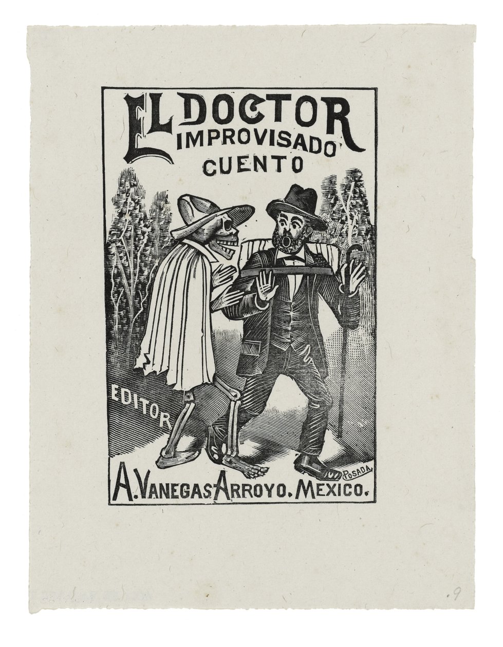 El Doctor Improvisado Cuento, ca. 1888-1913, gedruckt 1942 von José Guadalupe Posada