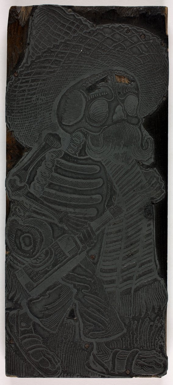 Druckblock für Calavera der Massen, Nr. 2 von José Guadalupe Posada