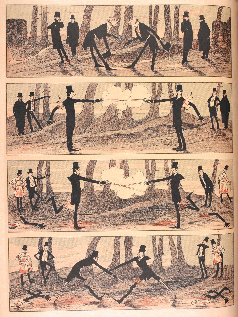 Ein Duell unter strengen Bedingungen. von Josef Benedikt engl