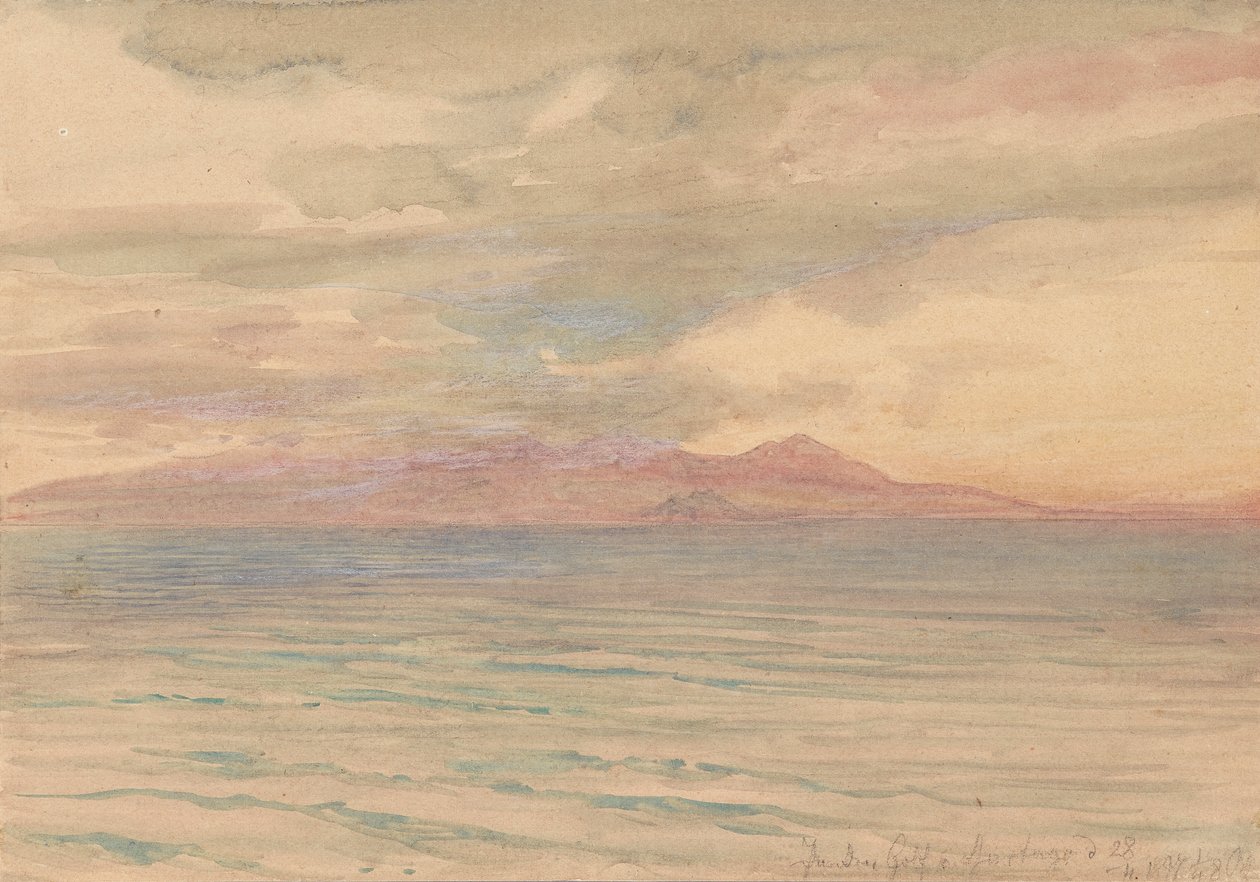 Sonnenuntergang im Golf von Karthago von Josef Hoffmann