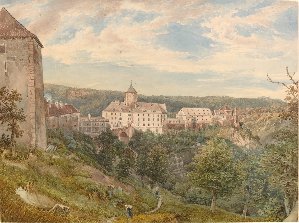 Schloss Eichhorn am Abend von Josef Höger
