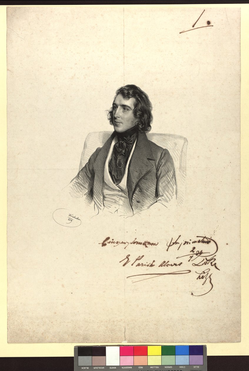 Elias Parish Alvars, Harfenvirtuose von Josef Kriehuber
