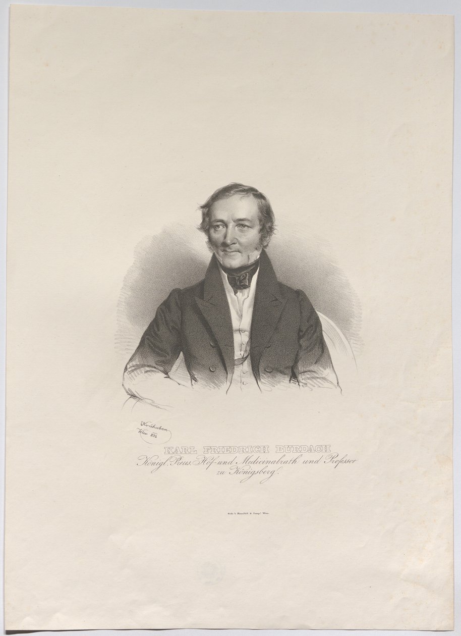 Karl Friedrich Burdach; Königl. Preuß. Hof- und Medicinalrath und Professor zu Königsberg von Josef Kriehuber