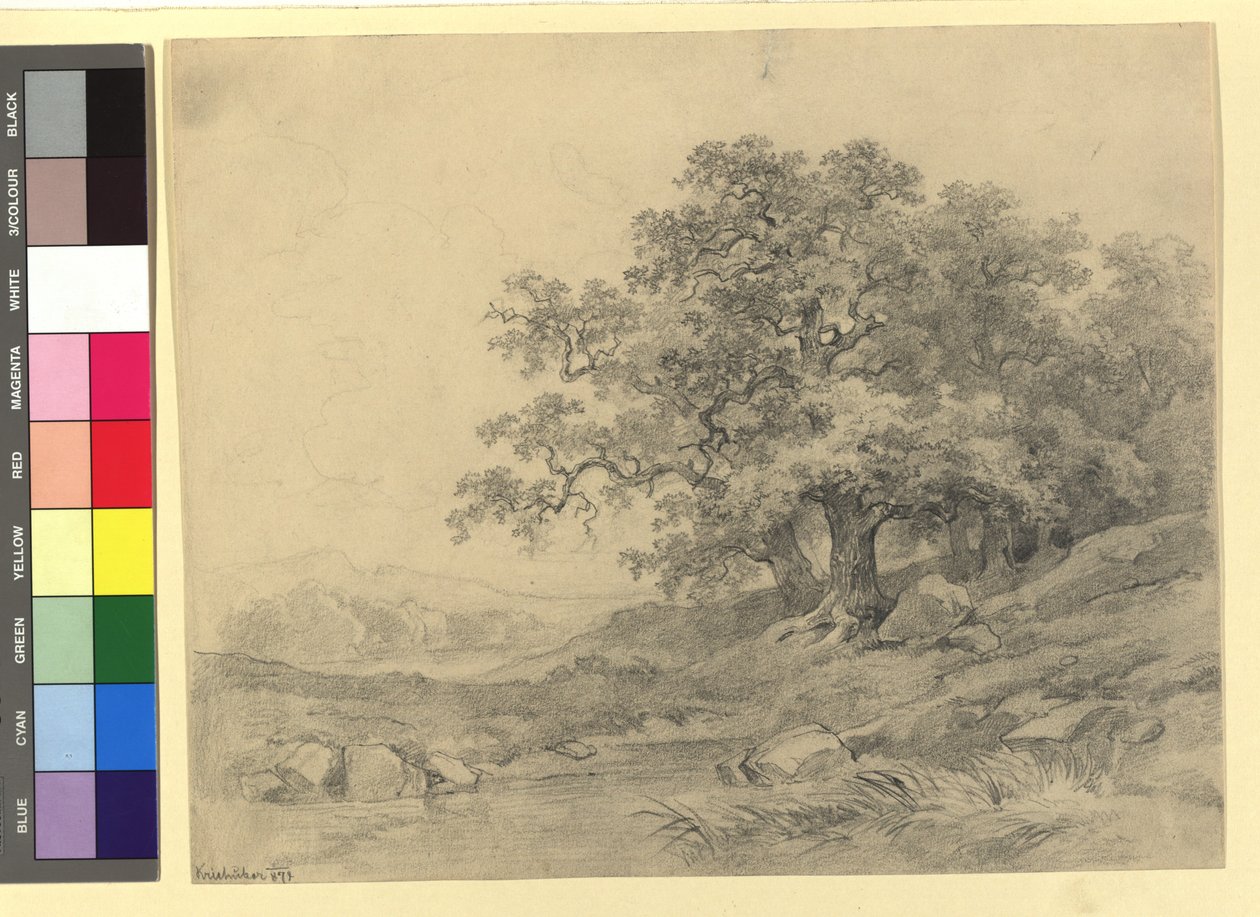 Landschaftsstudie von Josef Kriehuber
