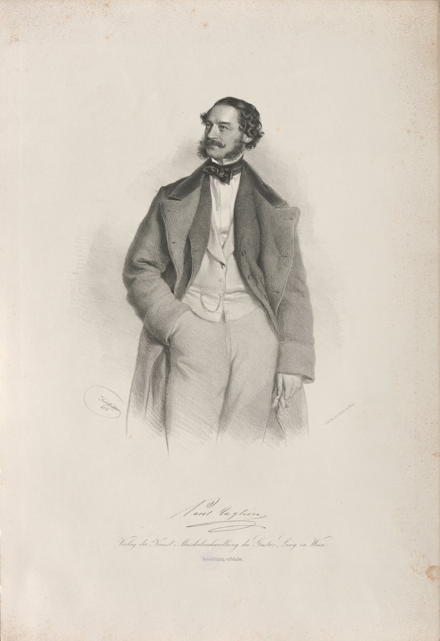 Porträt des Tänzers, Choreografen und Ballettmeisters Paul Taglioni 1808-1884 von Josef Kriehuber