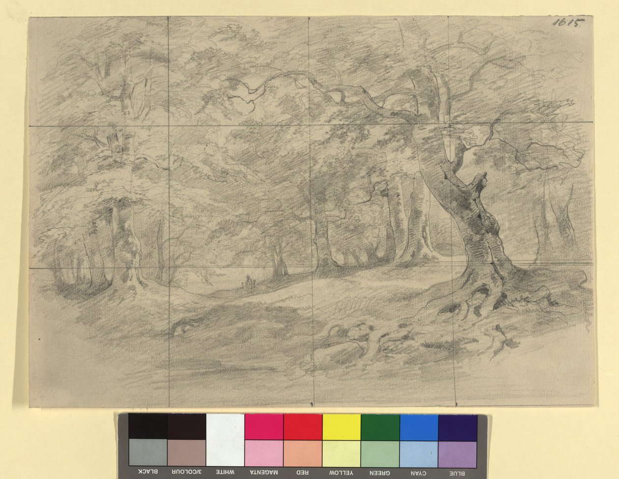 Waldlandschaft mit Staffage von Josef Kriehuber