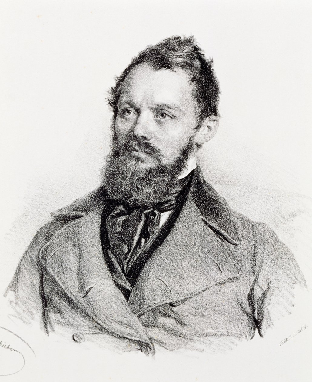 Porträt von Heinrich Laube von Josef Nikolaus Kriehuber