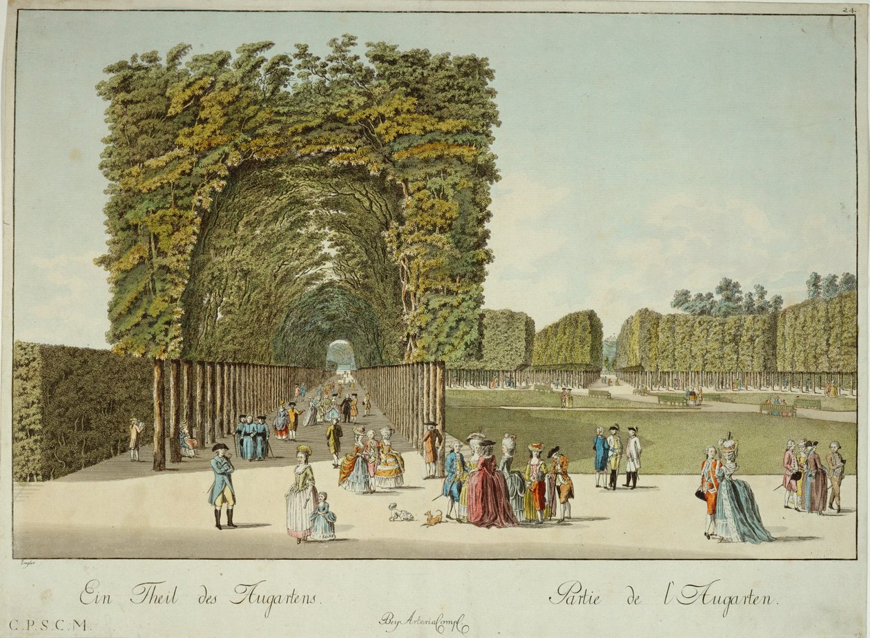 Ein Teil des Augartenparks, der von Kaiser Joseph II. der Öffentlichkeit zugänglich gemacht wurde von Josef Ziegler