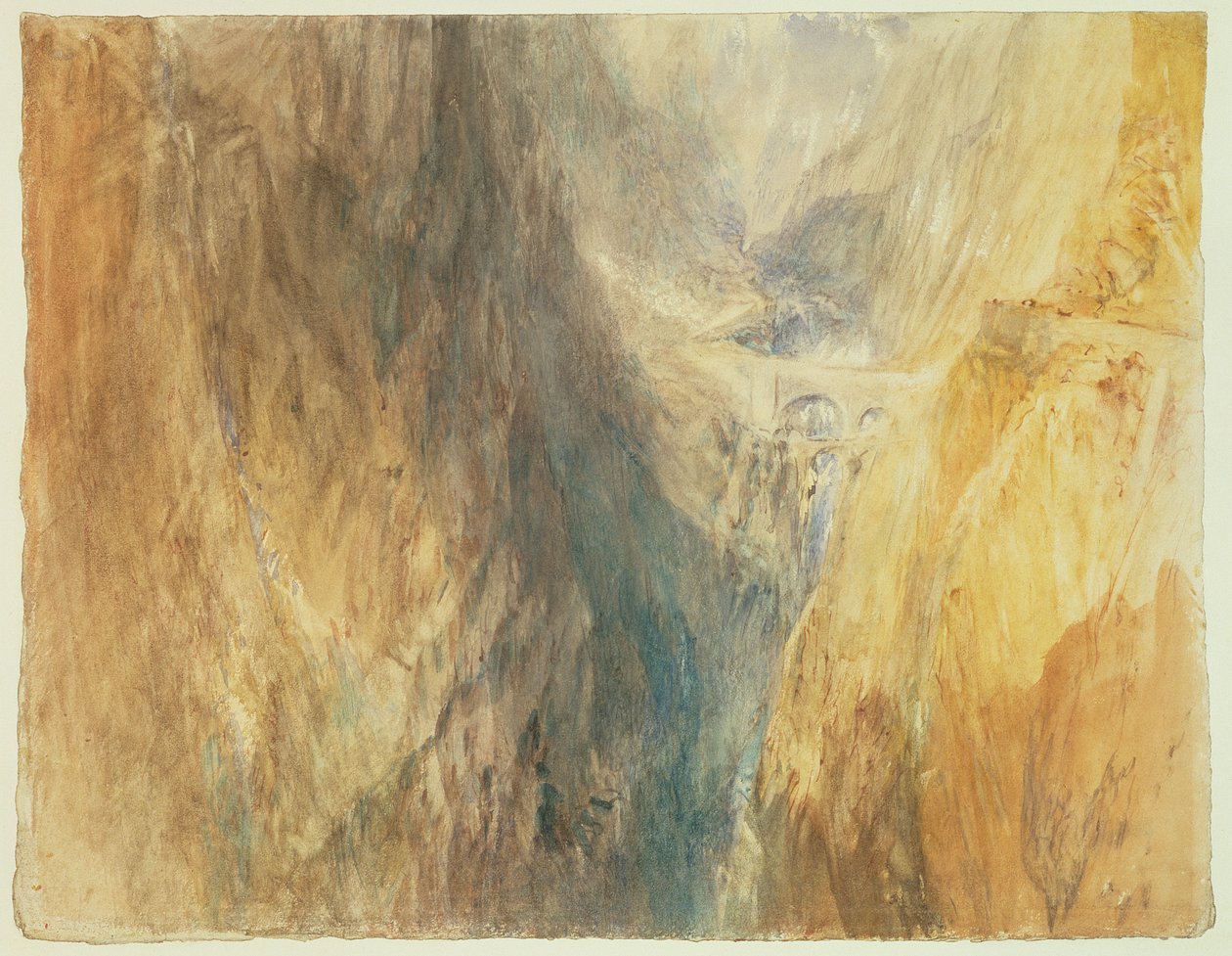 Nr. 0586 Die Teufelsbrücke, St. Gotthard, ca. 1841 von Joseph Mallord William Turner