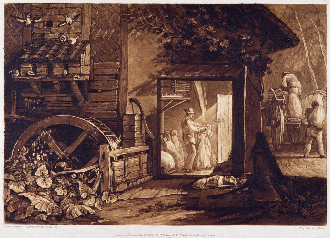 Pembury Mill, Kent, graviert von Charles Turner (1773-1857) 1853-74 von Joseph Mallord William Turner