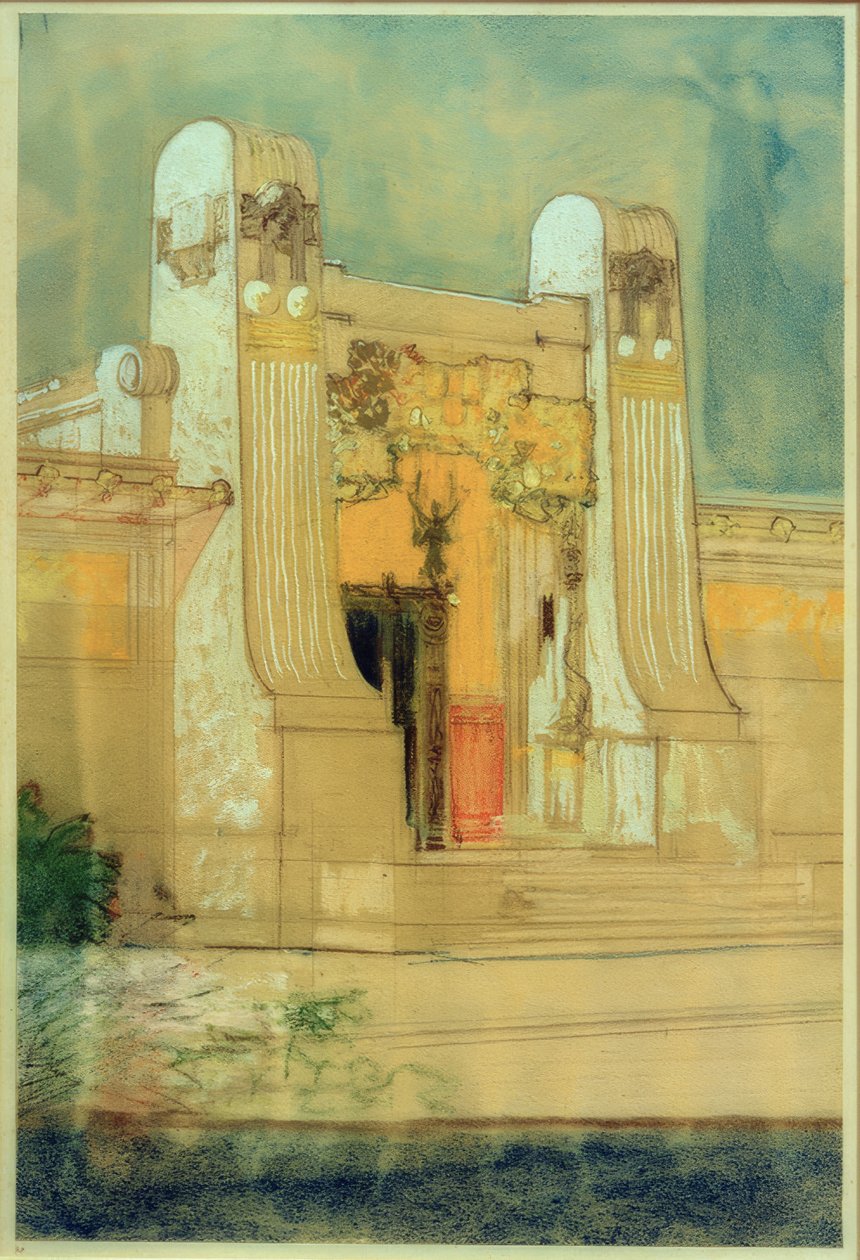 Entwurf für das Ausstellungsgebäude der Wiener Secession von Joseph Maria Olbrich