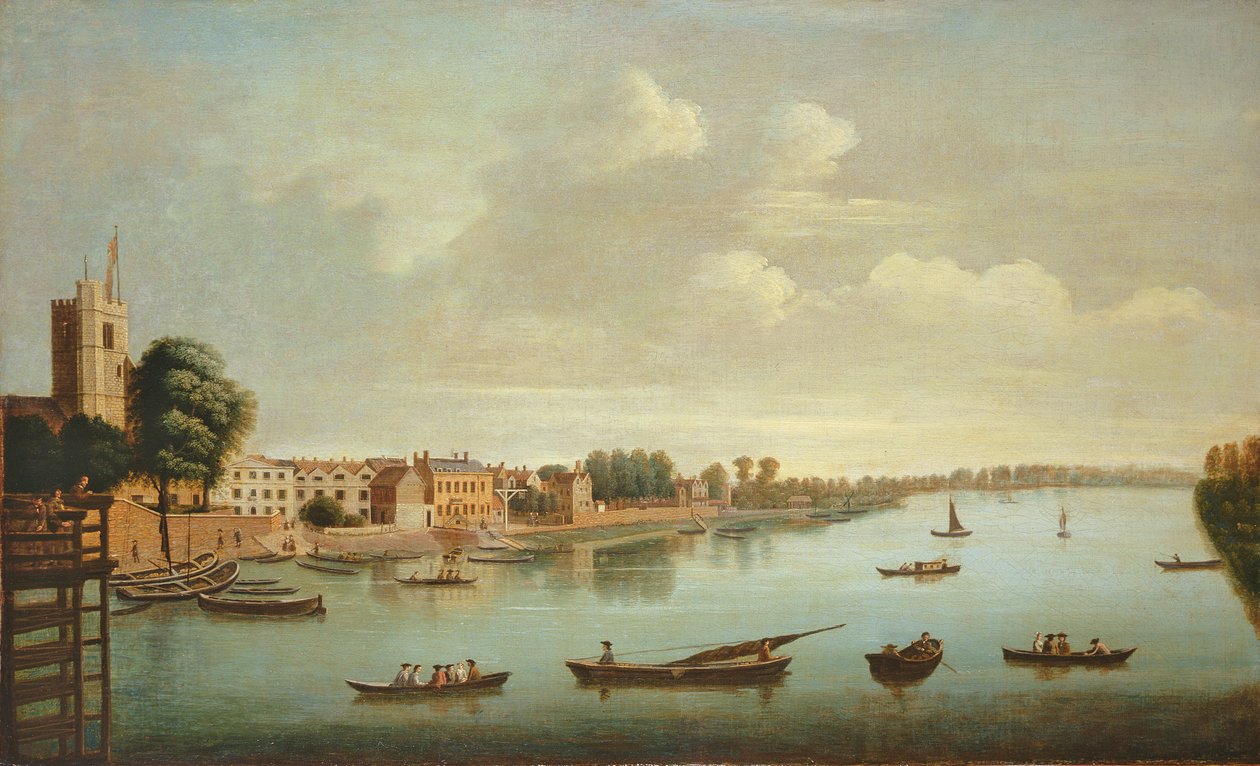 Ein Blick auf die Themse von der Putney-Brücke von Joseph Nichols