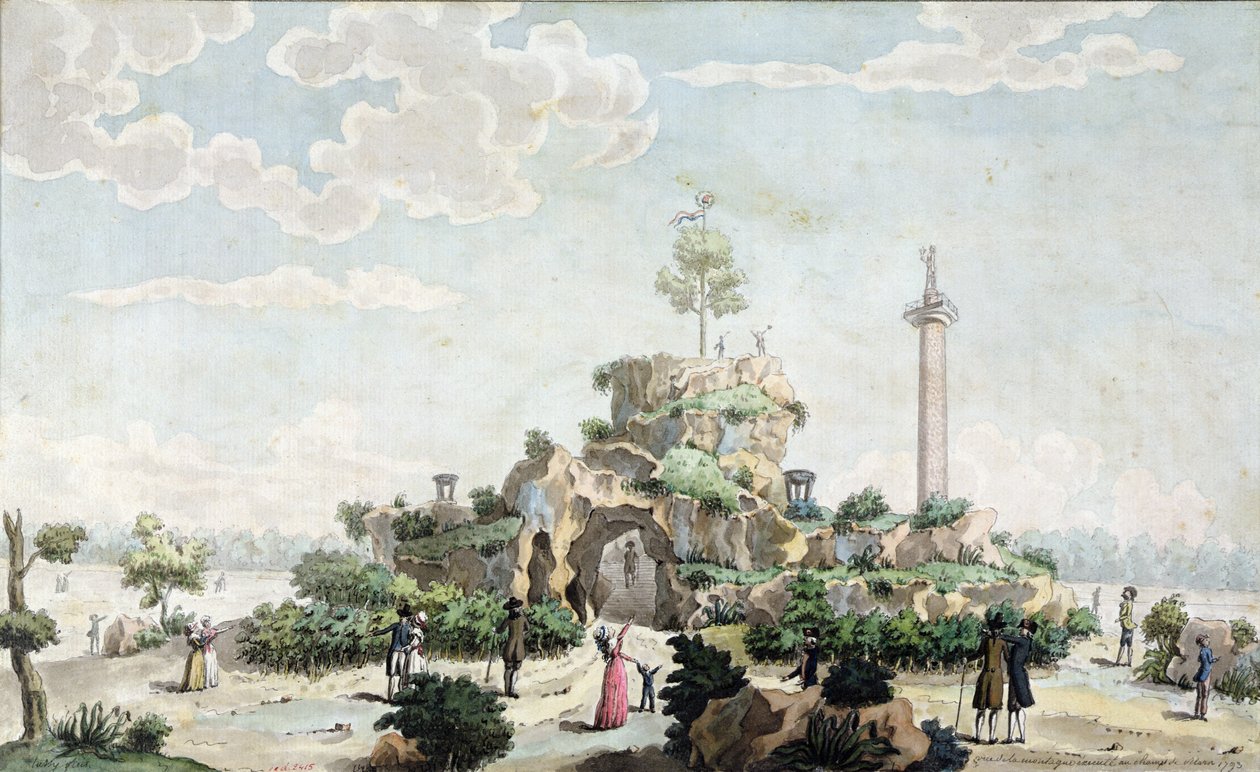 Künstlicher Berg, 1793 auf dem Marsfeld errichtet von Joseph Tassy