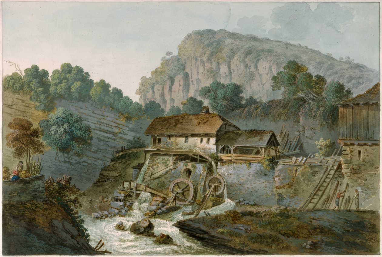 Erste Mühle von Puidoux von Joseph-Emmanuel Curty