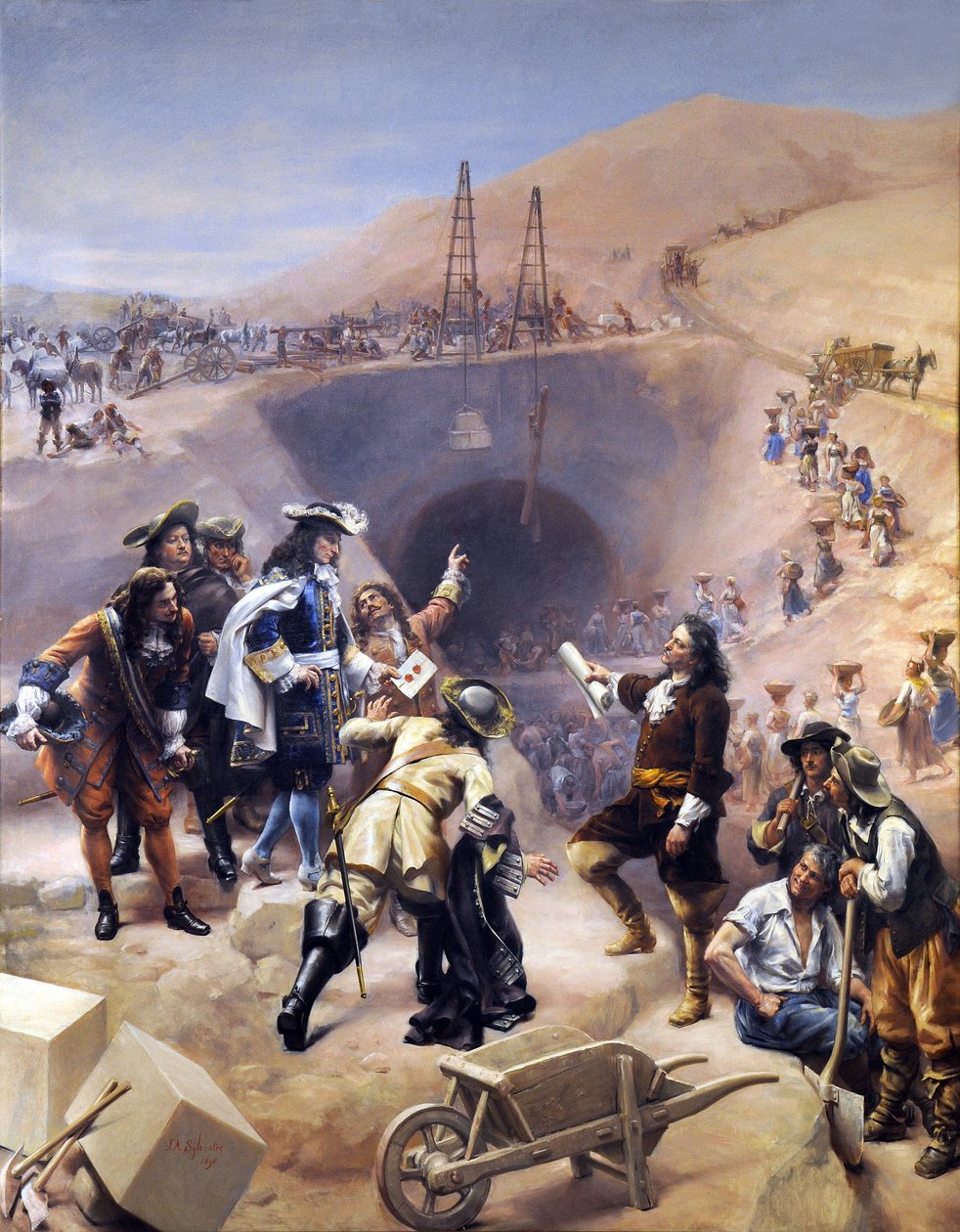 Baustelle des Canal du Midi von Joseph Noel Sylvestre