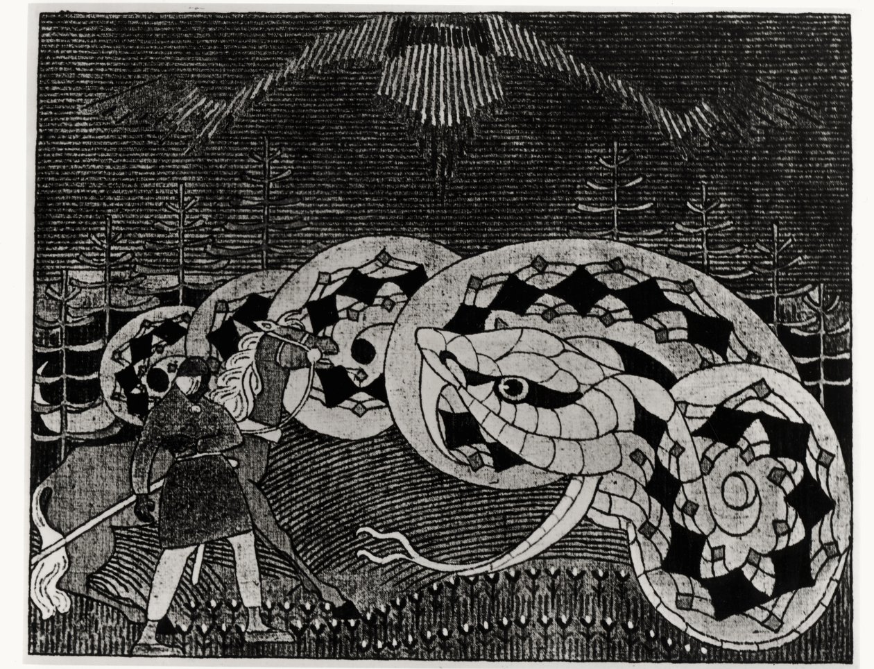 Seppo Llmarinen pflügt das Schlangenfeld, Illustration aus 