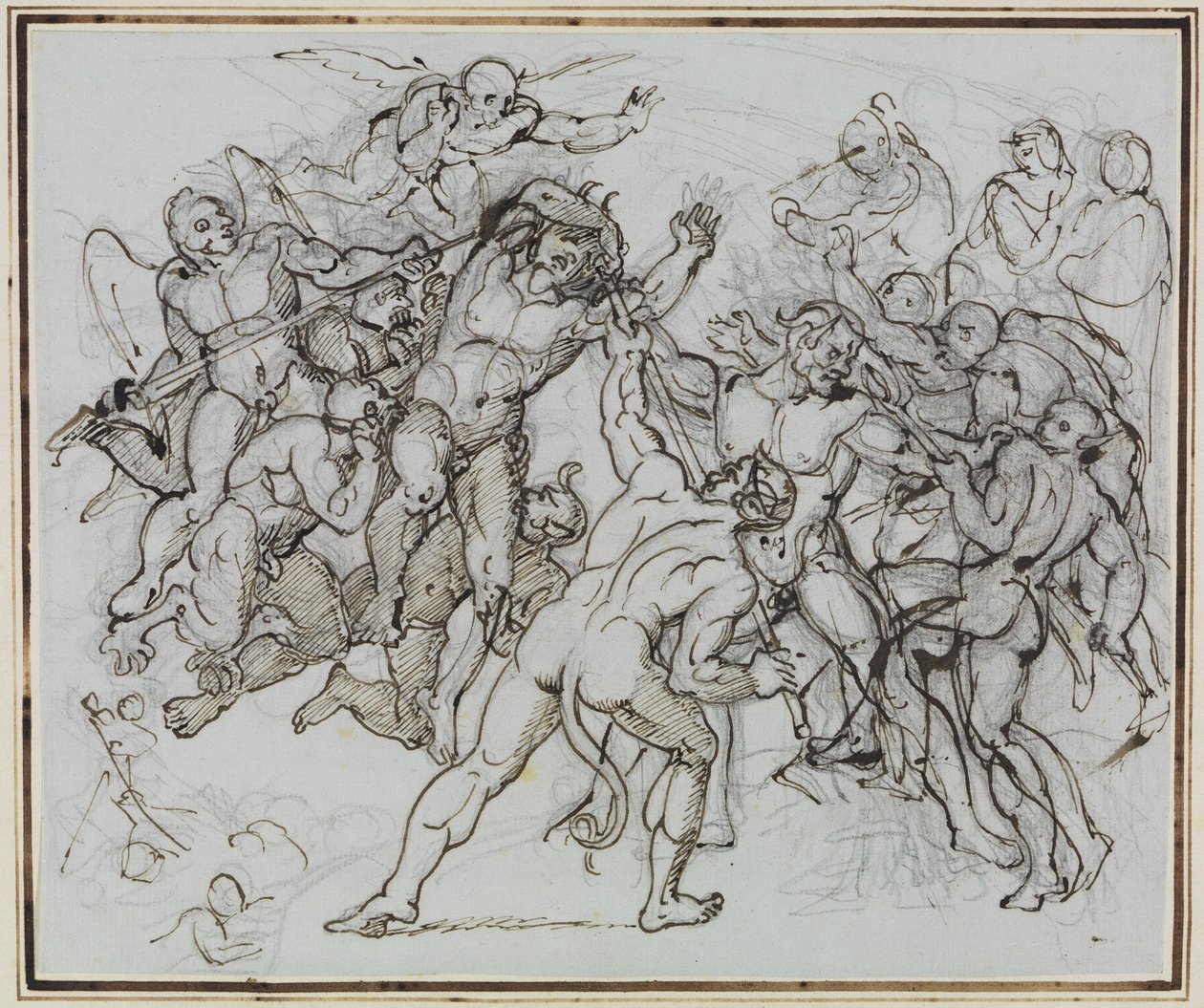 Am Pechsee des Krämers Ciampolo von Navarra (Dante Inferno, Canto 22, V 34) von Joseph Anton Koch