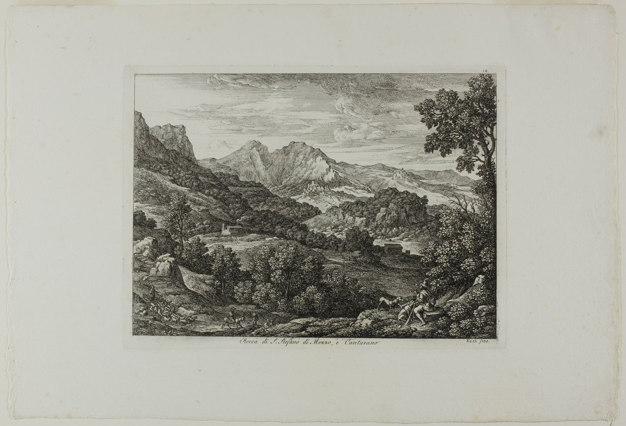 Schloss von Saint Stephan von Mezzo und Canturano von Joseph Anton Koch