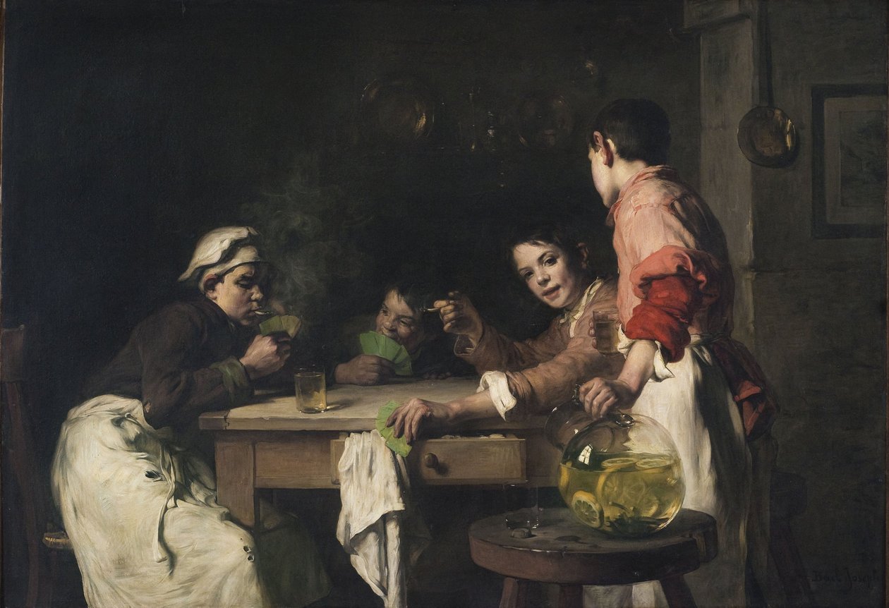 Die Kartenspieler, ca. 1897 von Joseph Bail