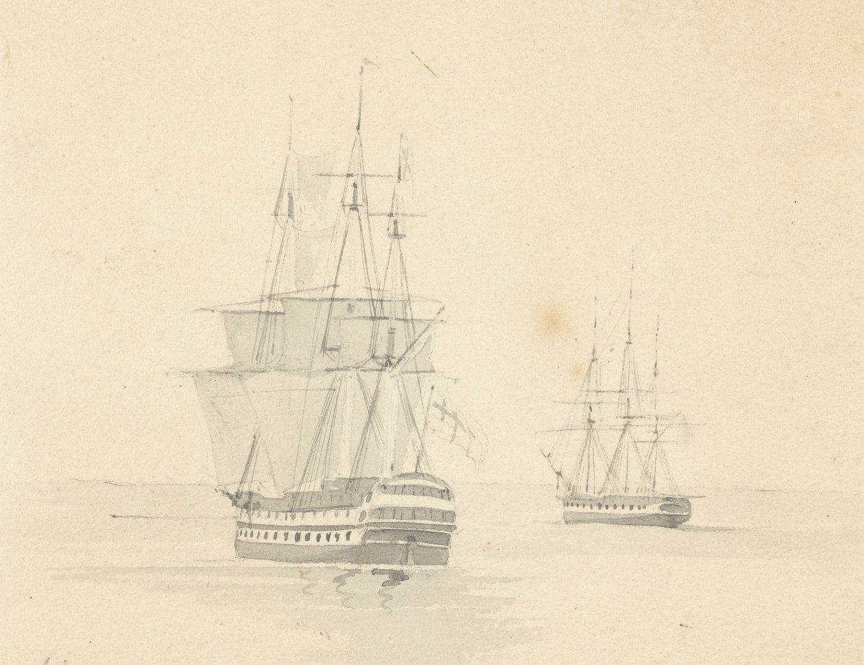 Fregatte und Korvette, Heck vorwärts von Joseph Cartwright