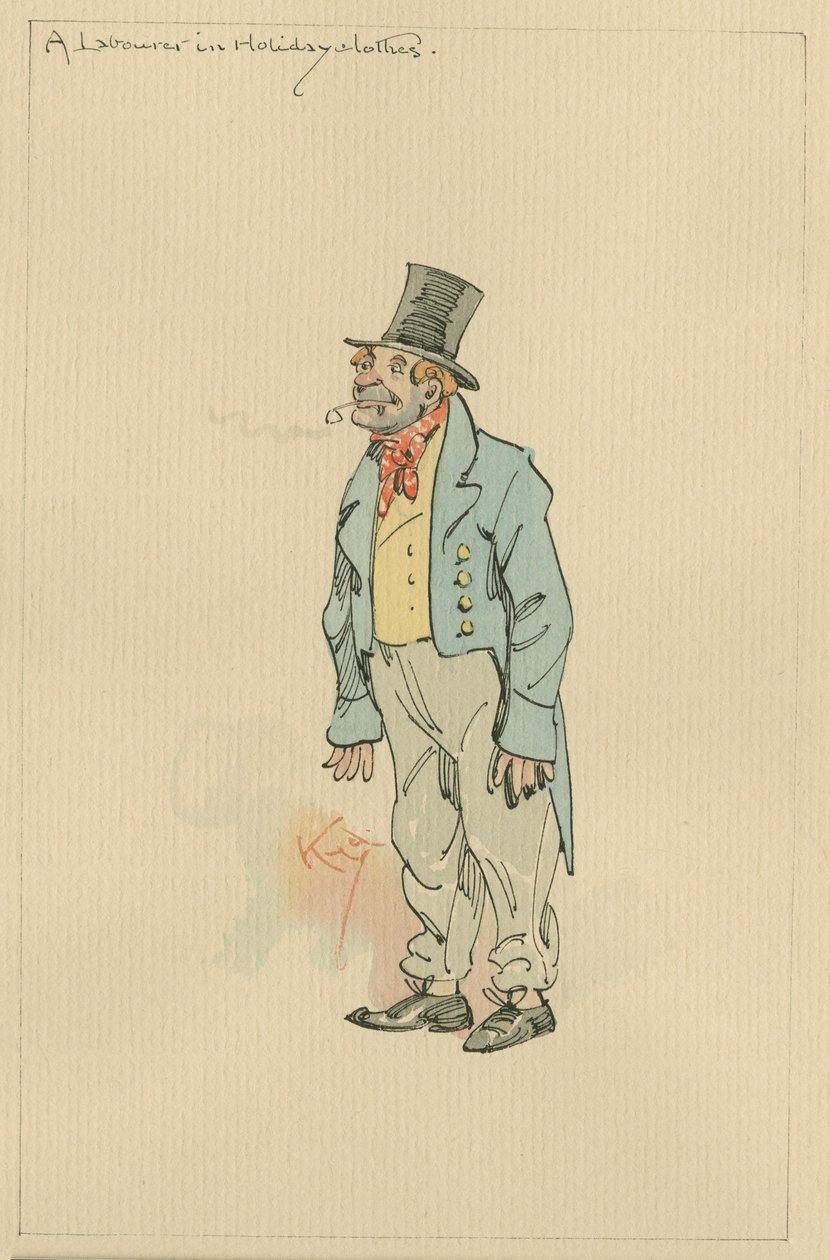 Ein Arbeiter in Festtagskleidung, ca. 1920er von Joseph Clayton Clarke