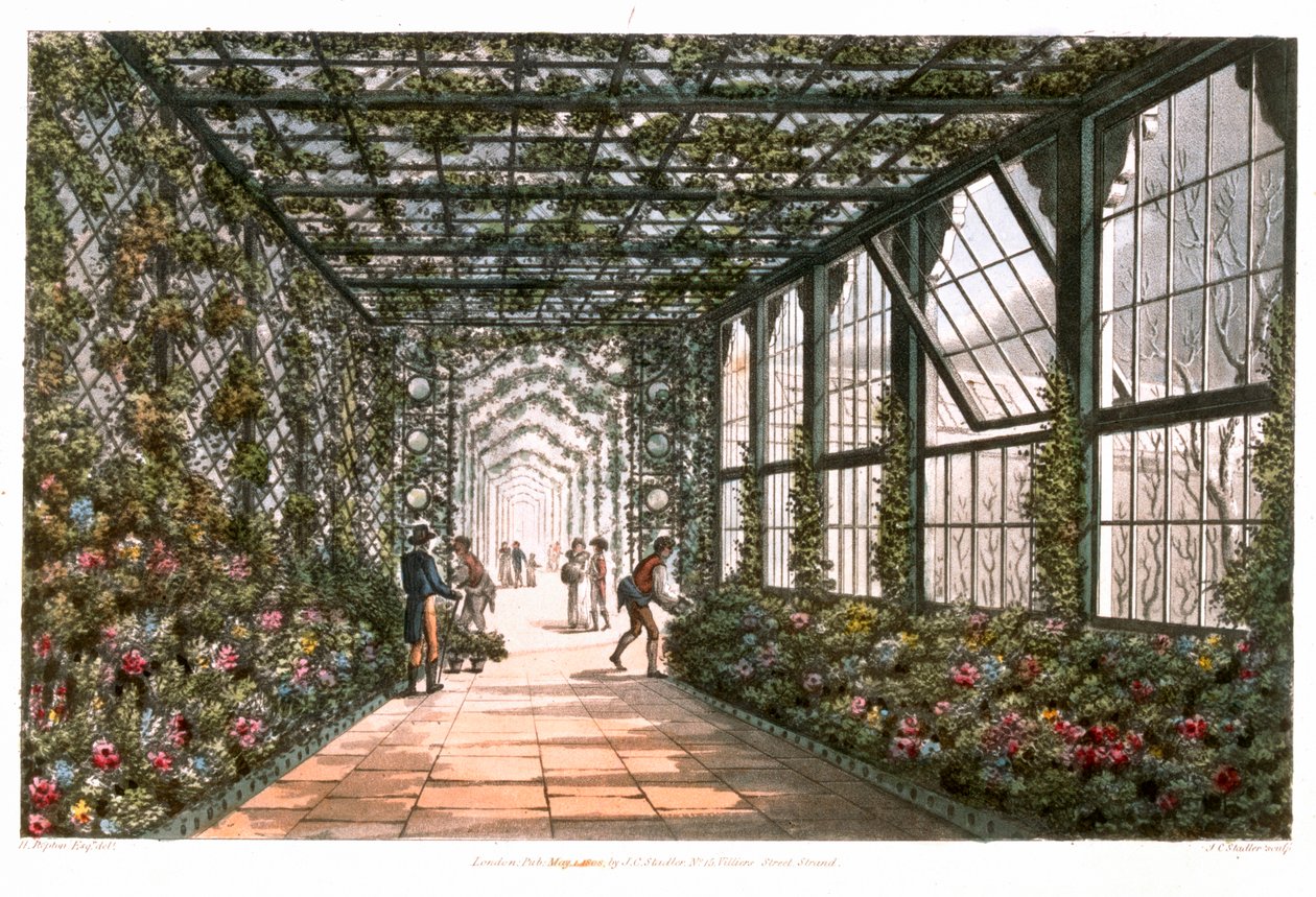 Korridor eines Wintergartens, 1808 von Joseph Constantine Stadler